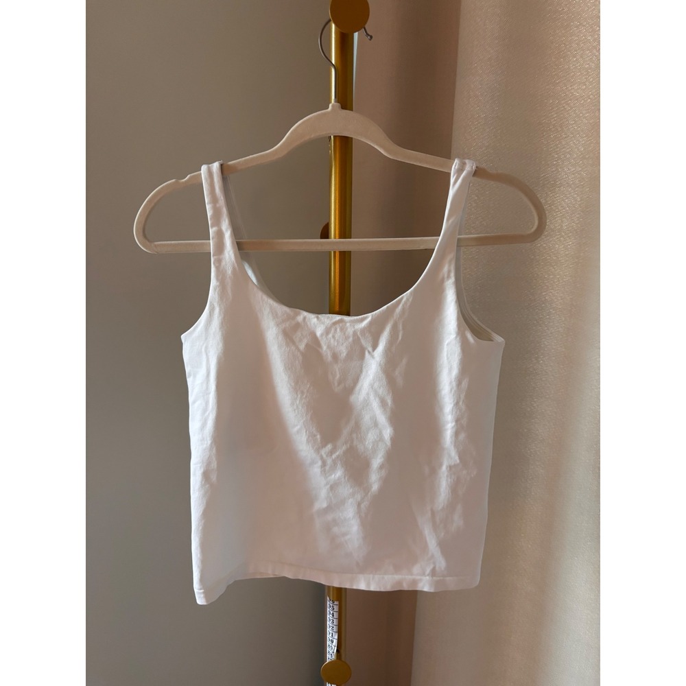 Avec‎ Les Filles White Scoop Neck Seamless Tank Top S/M 51141